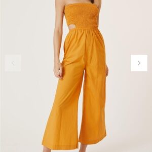 Faithfull the brand Baylee jumpsuit orange NWT